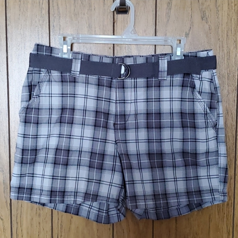 Sonoma Life & Style Checkered Grey, White & Black Shorts Womens 14